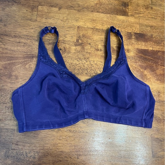 Catherine’s Serenada wireless dark purple T shirt bra soft size 48D - Picture 1 of 4